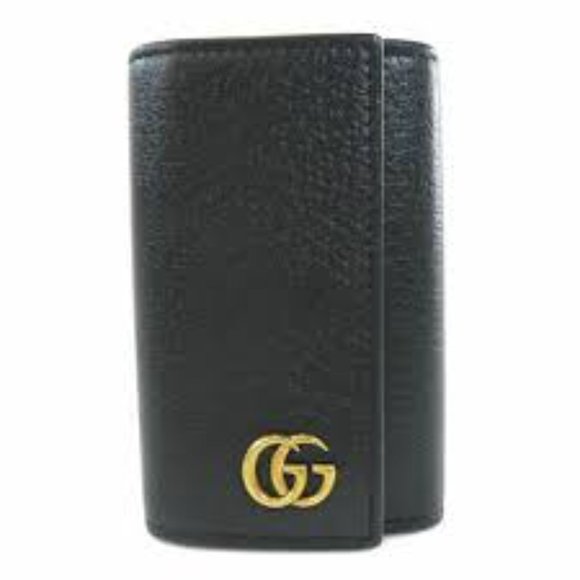 Gucci Inerlocking GG Leather Key Case in Black - Picture 1 of 6